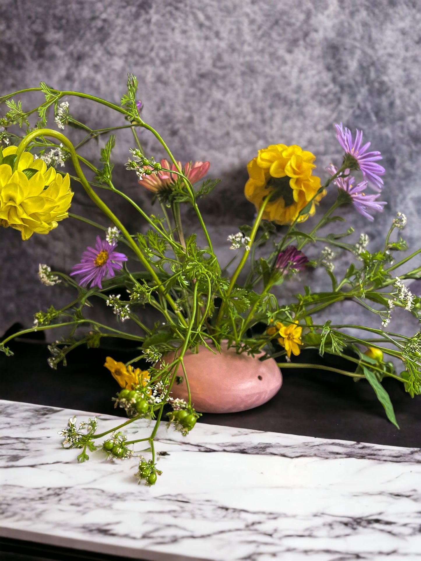 Pearl Pink Ikebana Vase