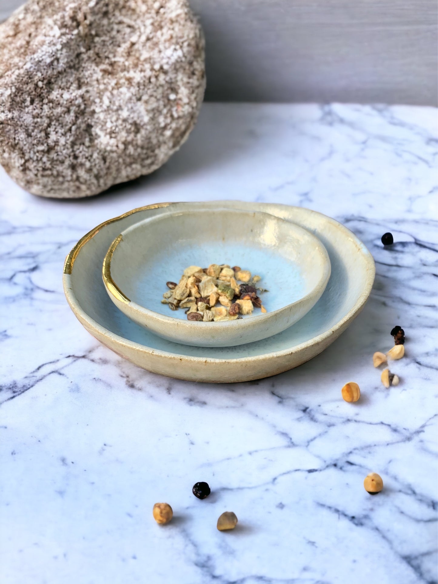 24K Gold Rim Nesting Set