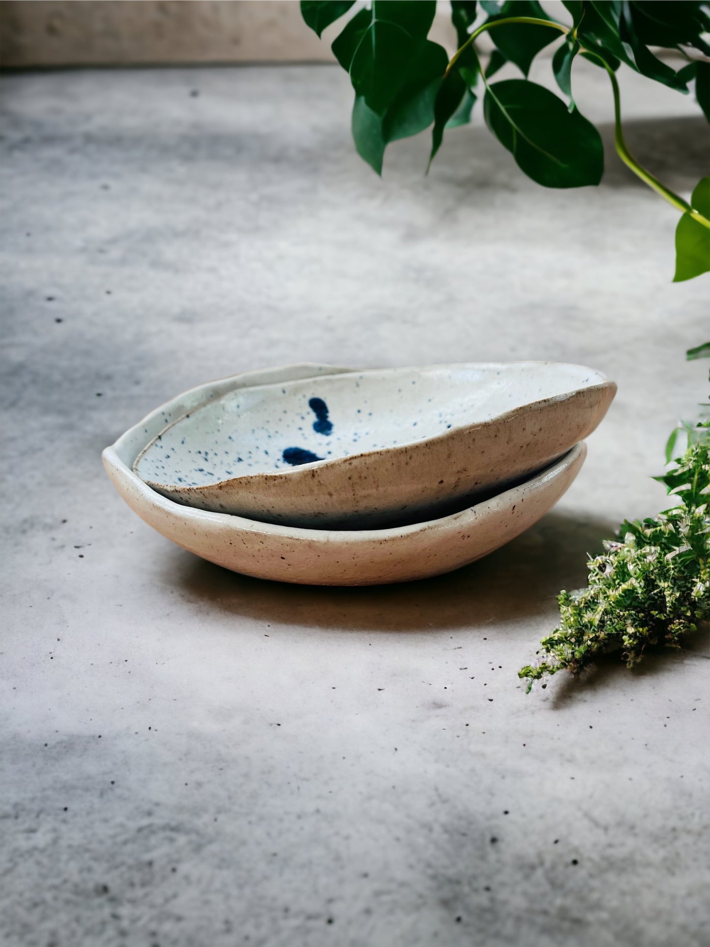Blue Splash Bowls (Pair of 2)
