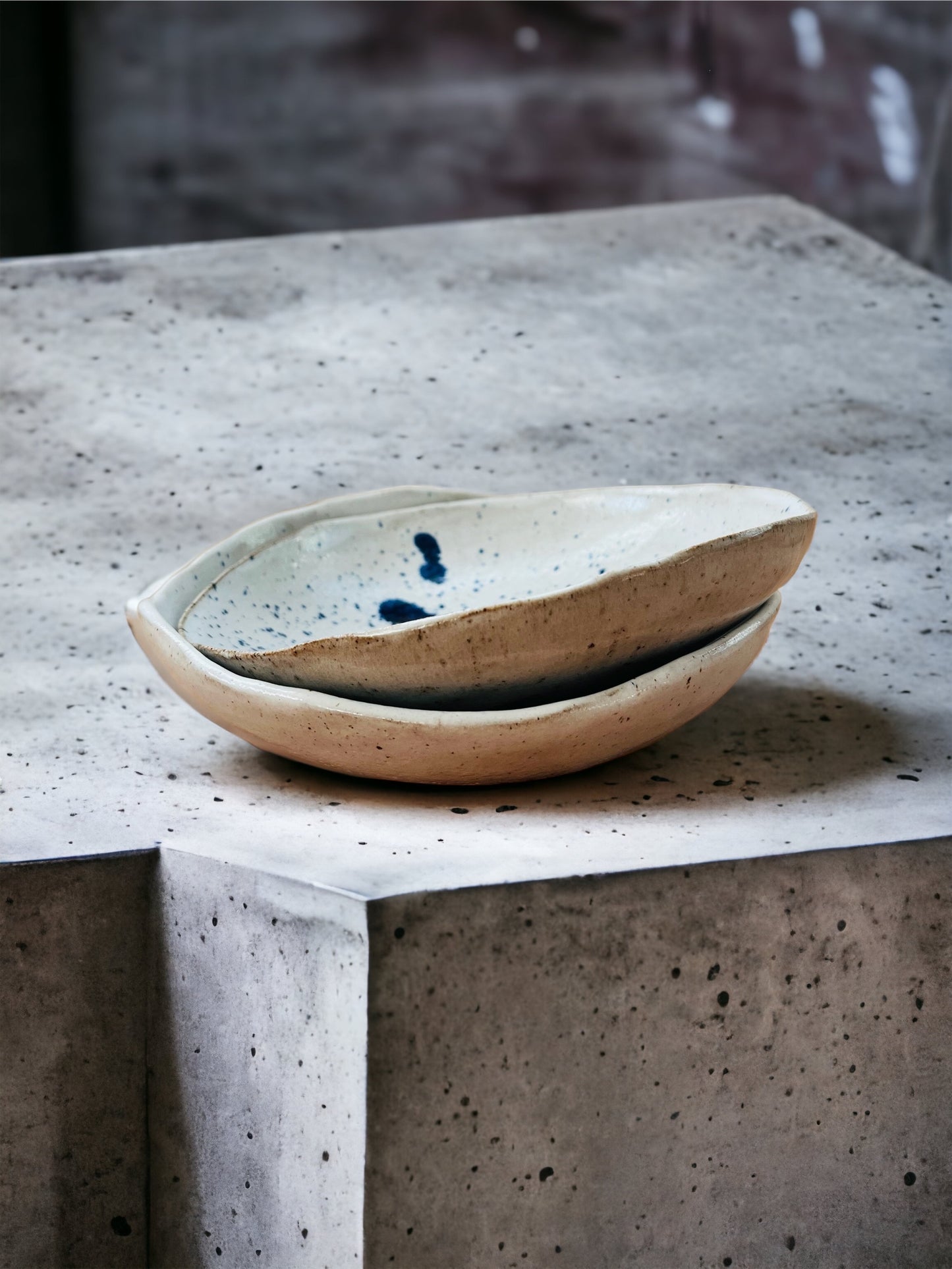 Blue Splash Bowls (Pair of 2)