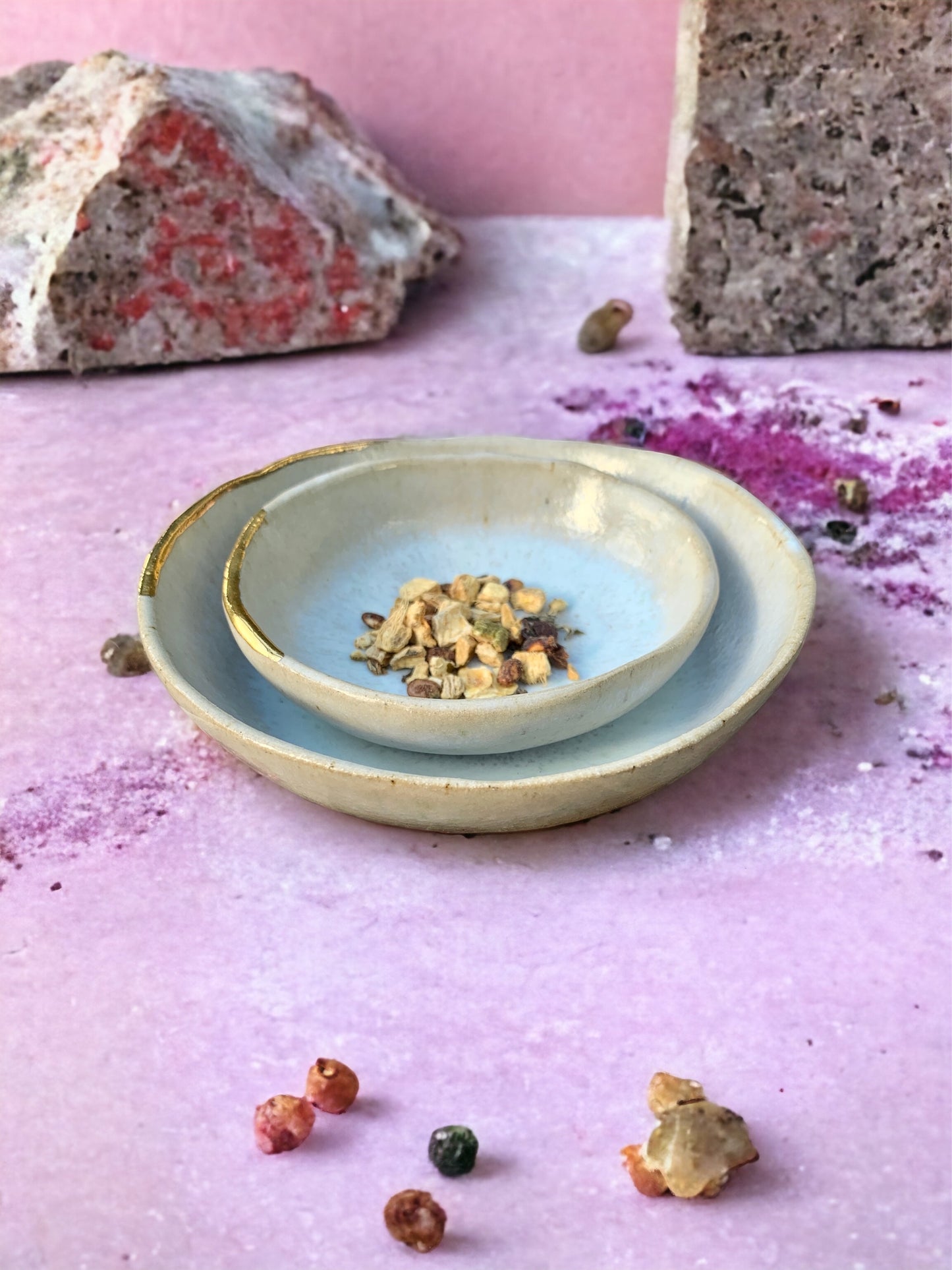 24K Gold Rim Nesting Set