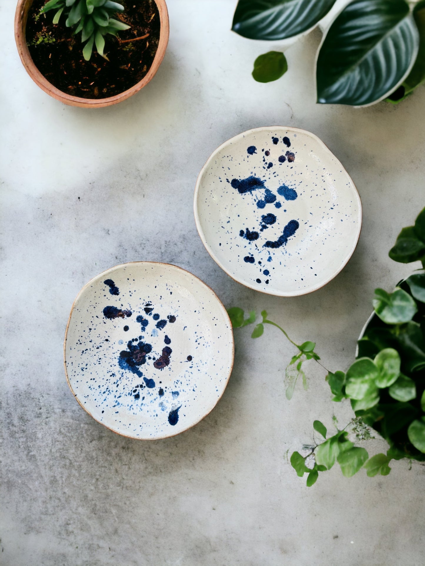 Blue Splash Bowls (Pair of 2)