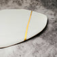 White & Gold Cheese Plate & Bowl