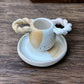 Braided Ceramic Tea Strainer & Plate