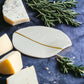 White & Gold Cheese Plate