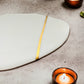 White & Gold Cheese Plate & Bowl