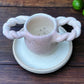 Braided Ceramic Tea Strainer & Plate