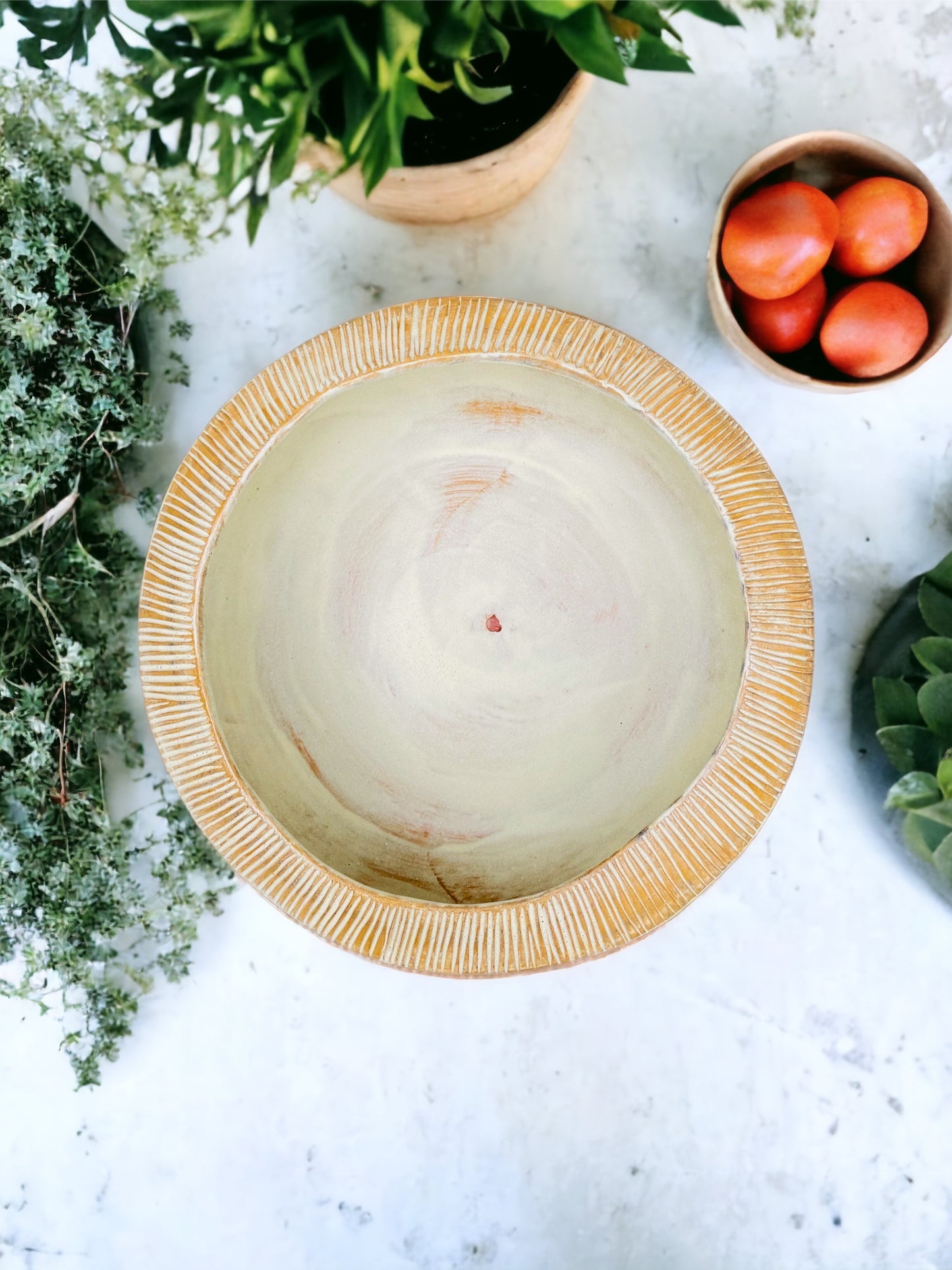 Hand Carved Salad Bowl