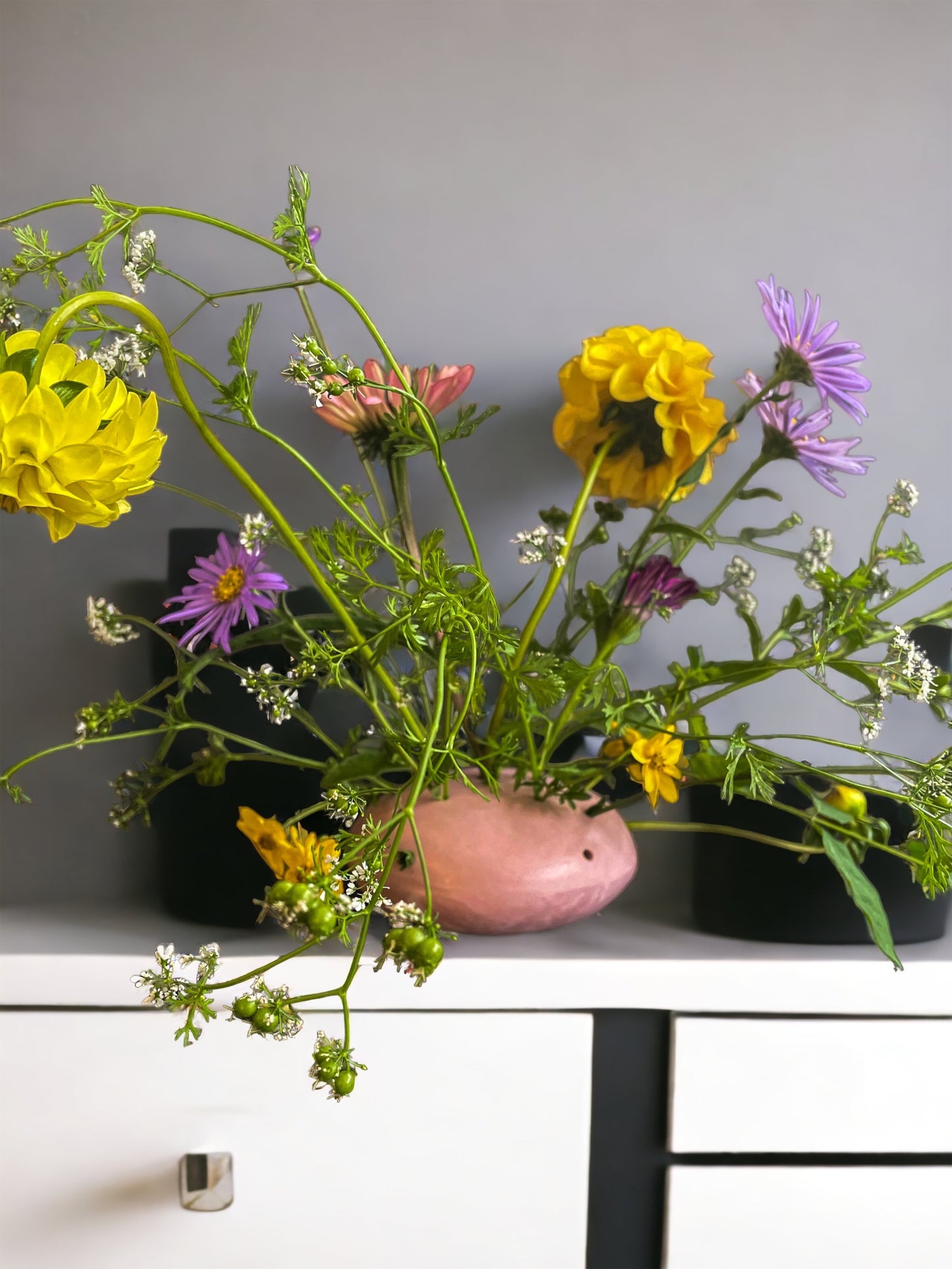 Pearl Pink Ikebana Vase