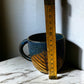 Ceramic Blue Leaf Mug