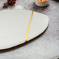White & Gold Cheese Plate & Bowl