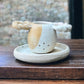 Braided Ceramic Tea Strainer & Plate