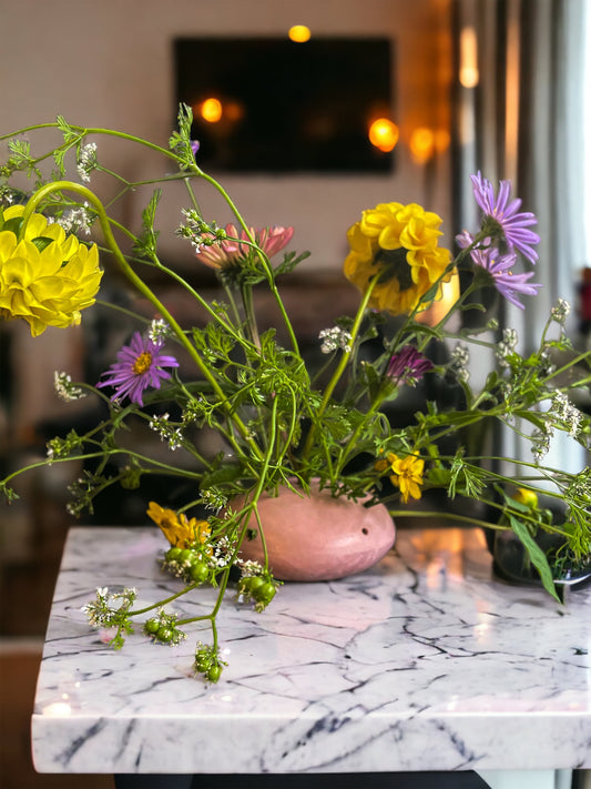 Pearl Pink Ikebana Vase