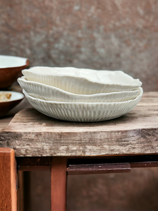 White Porcelain Bowls (Set of 3)