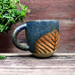 Ceramic Blue Leaf Mug