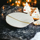 White & Gold Cheese Plate