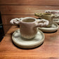 Braided Ceramic Tea Strainer & Plate