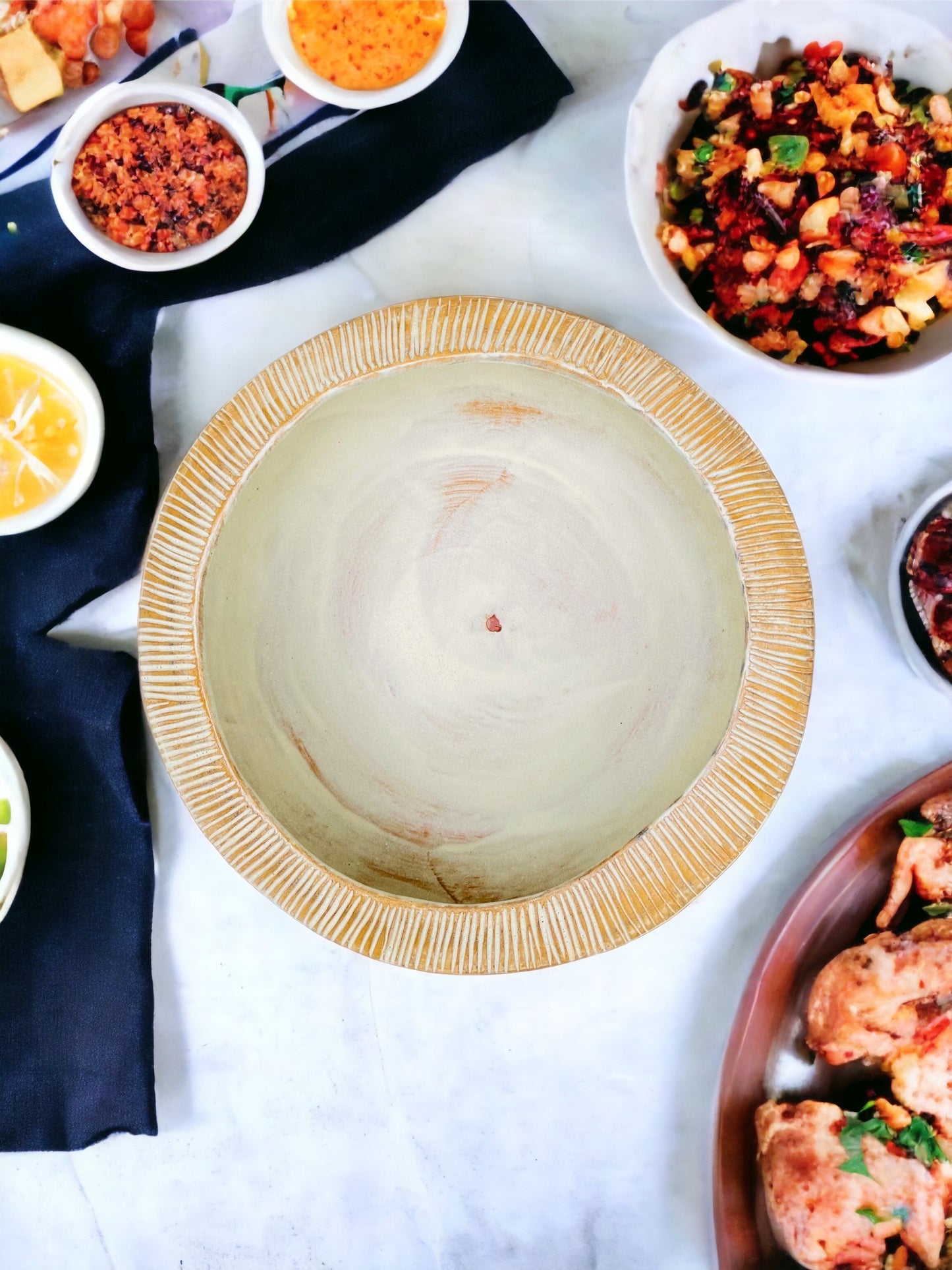 Hand Carved Salad Bowl